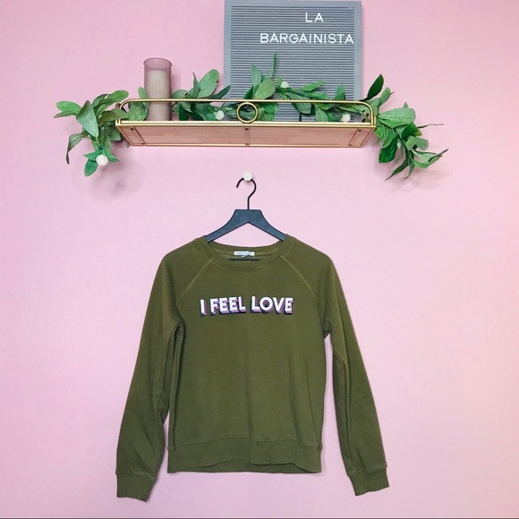 Rebecca Minkoff Sweaters - Rebecca Minkoff I Feel Love Sweatshirt Raglan Crew